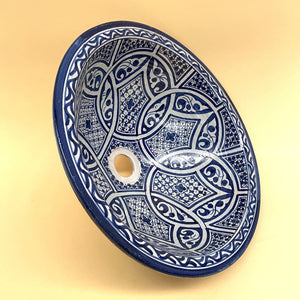 Lavatório de cerâmica marroquina de Fez 40cm