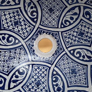 Lavatório de cerâmica marroquina de Fez 40cm