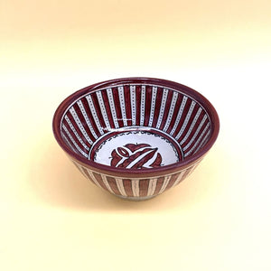 Saladeira de cerâmica árabe Fez Garnet 18cm