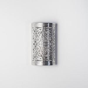 aplique marroquí plateado pared cilindro