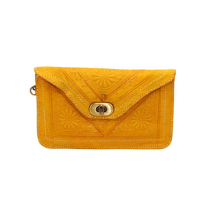 Cartera marroquí de cuero natural con asa - Varios colores