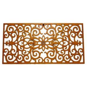 Celosía árabe de madera con cenefa floral - 60x30cm