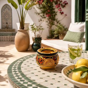 cenicero árabe labrado amarillo lifestyle