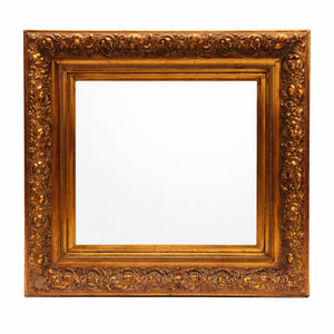 espejo madera dorada 80