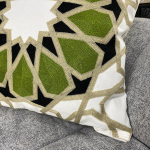 Funda de cojín árabe estrella verde MK8