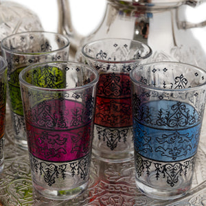 Juego de té árabe especial con bandeja turca