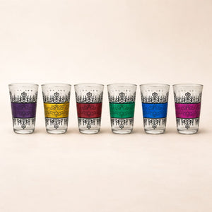 juego 6 vasos árabes de té