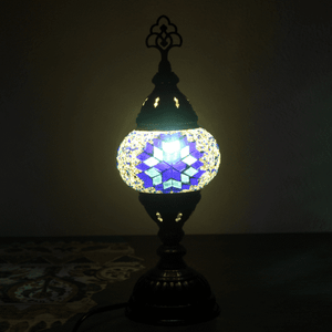 Lámpara turca de mesa con cristal de mosaico - Nº1 Asrak