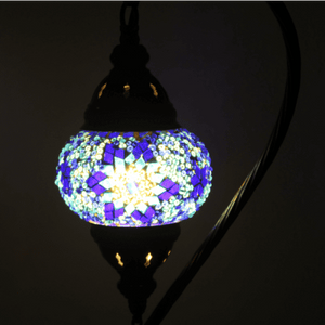 Lámpara turca de mesa curva con cristal de mosaico - Nº1 Asrak