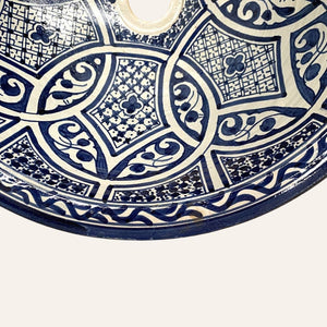 lavabo marroquí cerámice de Fez artesanal