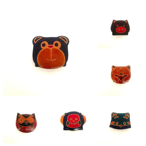 Monedero Marroquí de Cuero Natural Animales