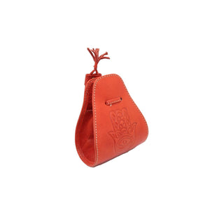Monedero marroquí de cuero natural saquito 5 colores