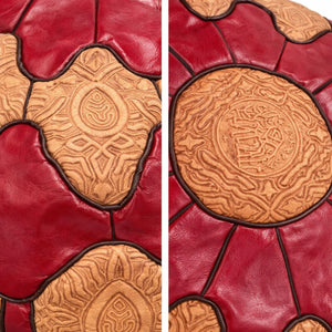 Puff árabe de piel AROUMDT detalles