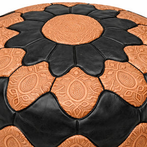 Puff árabe de piel ERFOUD detalle