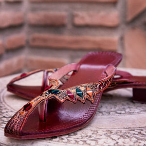 sandalia de piel mujer delhi