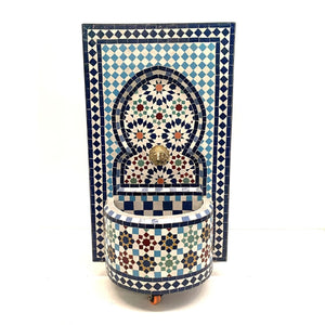 Fonte Árabe em Azulejo Multicolor Esculpido à Mão 90x50