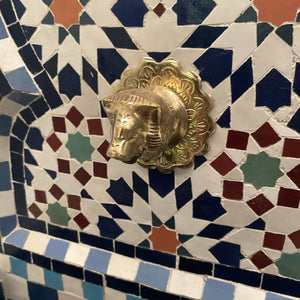 Fonte Árabe em Azulejo Multicolor Esculpido à Mão 90x50
