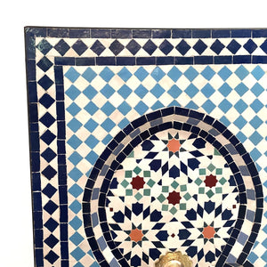 Fonte Árabe em Azulejo Multicolor Esculpido à Mão 90x50