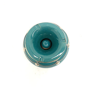 Cinzeiro Alpaca Cerâmica Marroquina e Turquesa 12x9