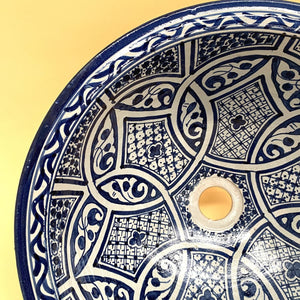 Lavatório de cerâmica marroquina de Fez 40cm