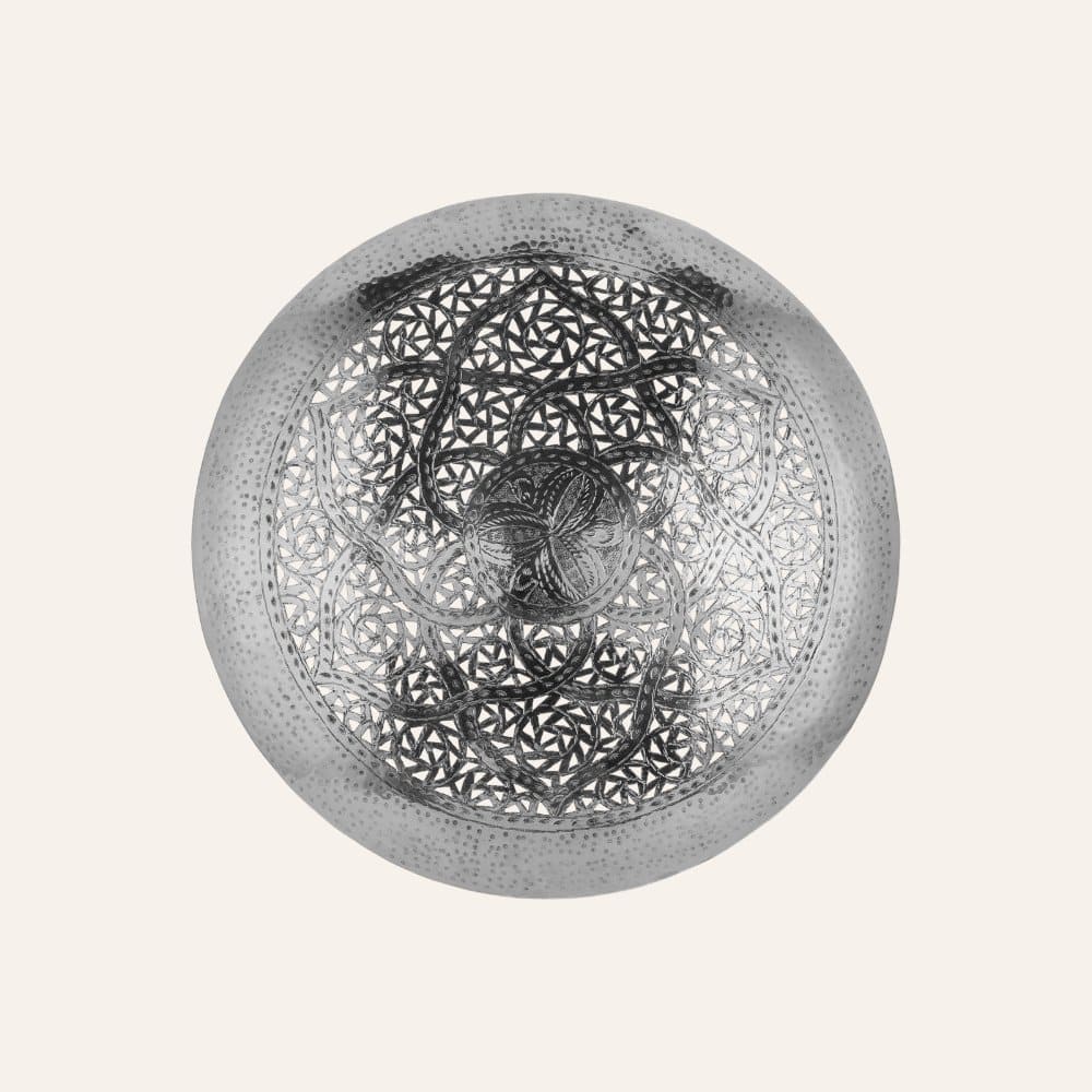 aplique árabe plateado metal 60cm