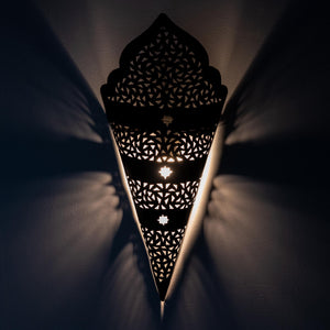 Aplique marroquí de forja calada tres estrellas