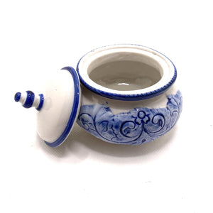 Azucarero marroquí de cerámica blue árabe