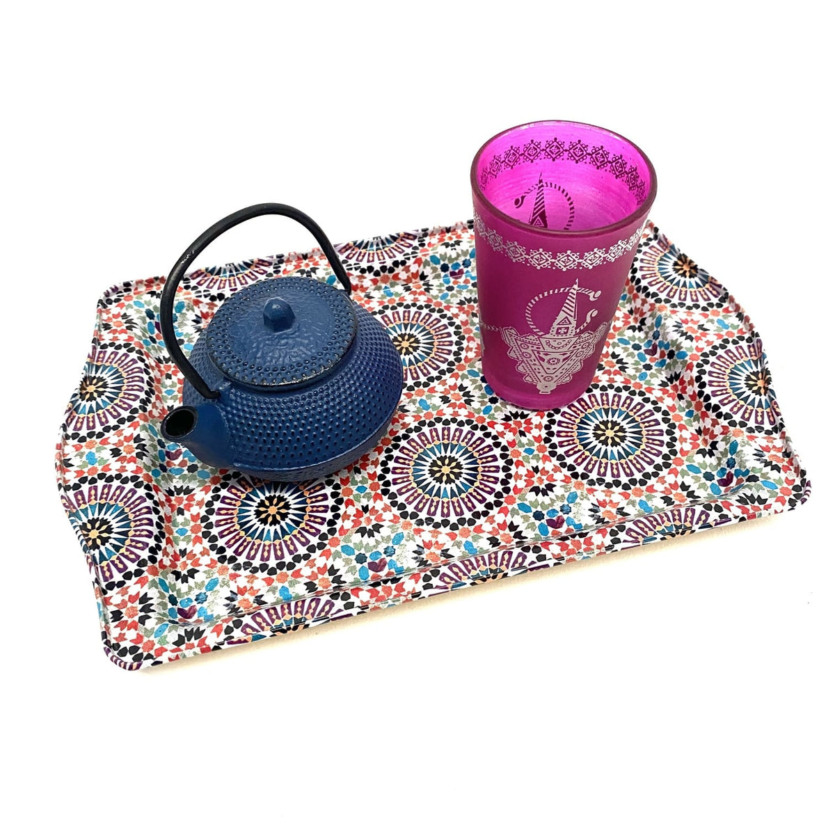 Bandeja andalusí metálica 25x16 set