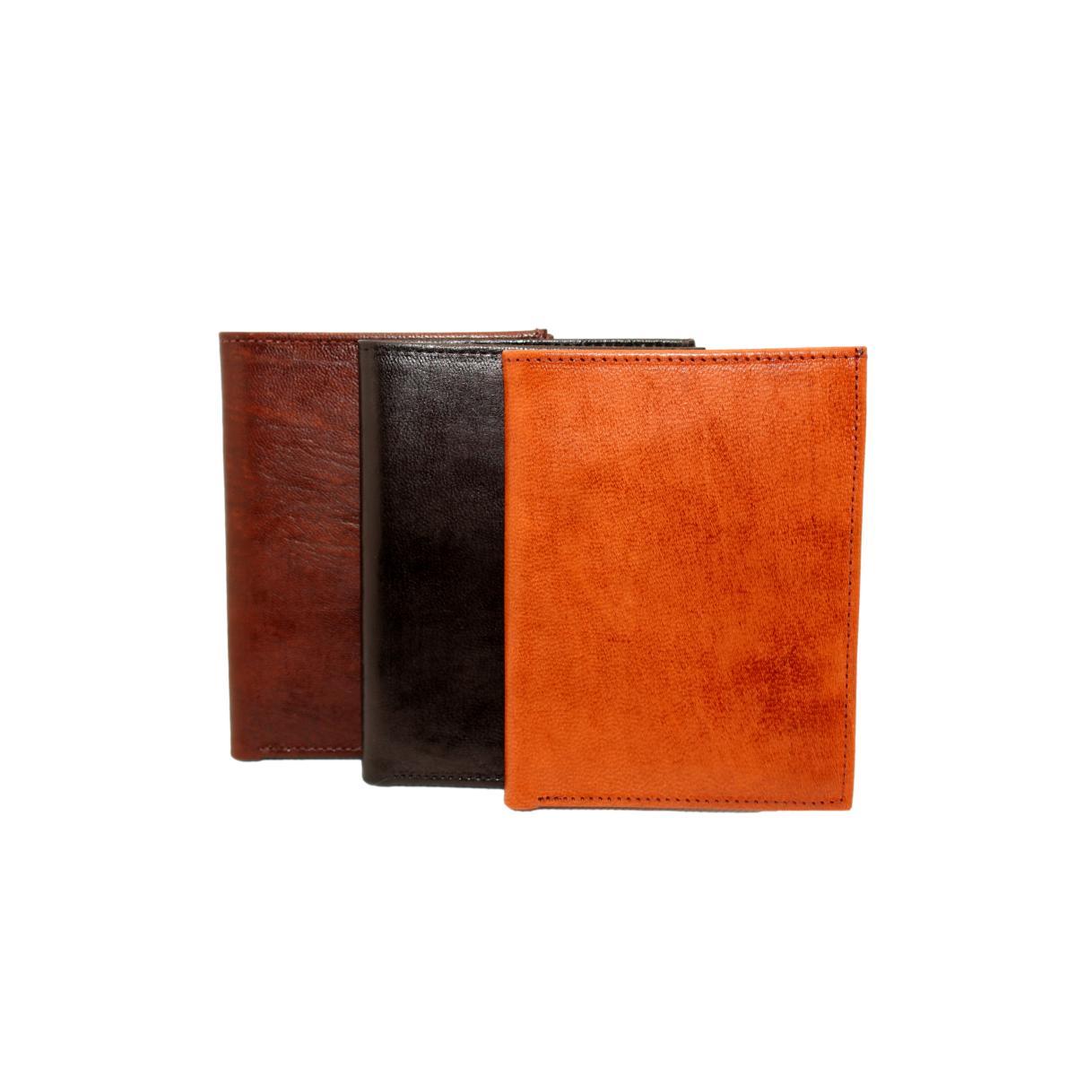 Cartera marroquí de cuero natural para caballero