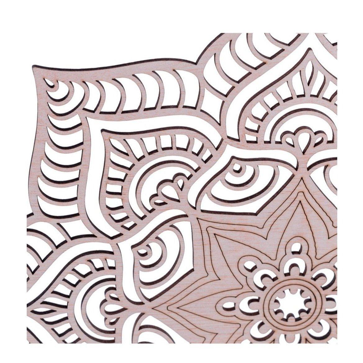 Celosía árabe de madera mandala decorativo