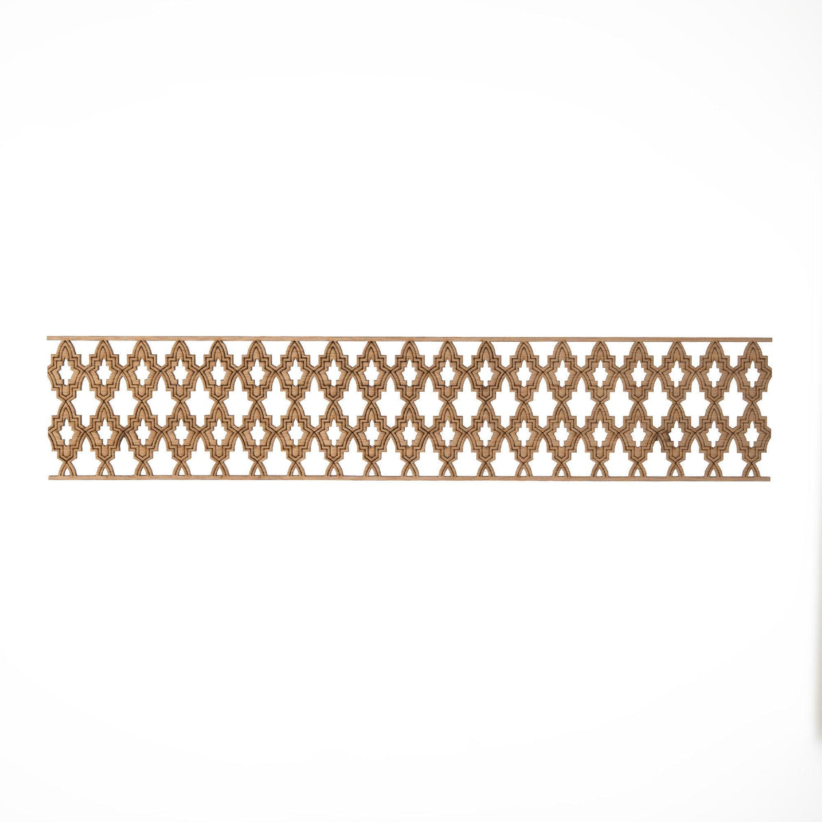 Celosía árabe de madera Modelo Waraq - 10x50cm
