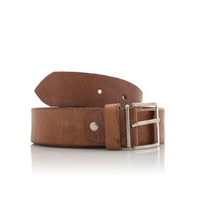 Cinturón de cuero natural marrón claro