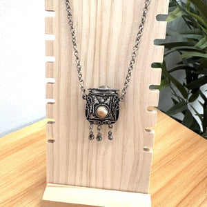 colgante marroquí alpaca piedra natural