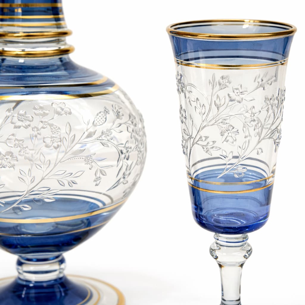 decantador azul detalle