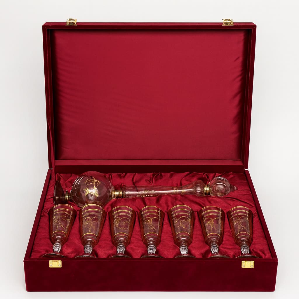 decantador de vino cristal granate