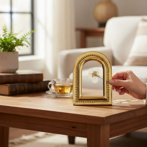 espejo arco latón 15x11