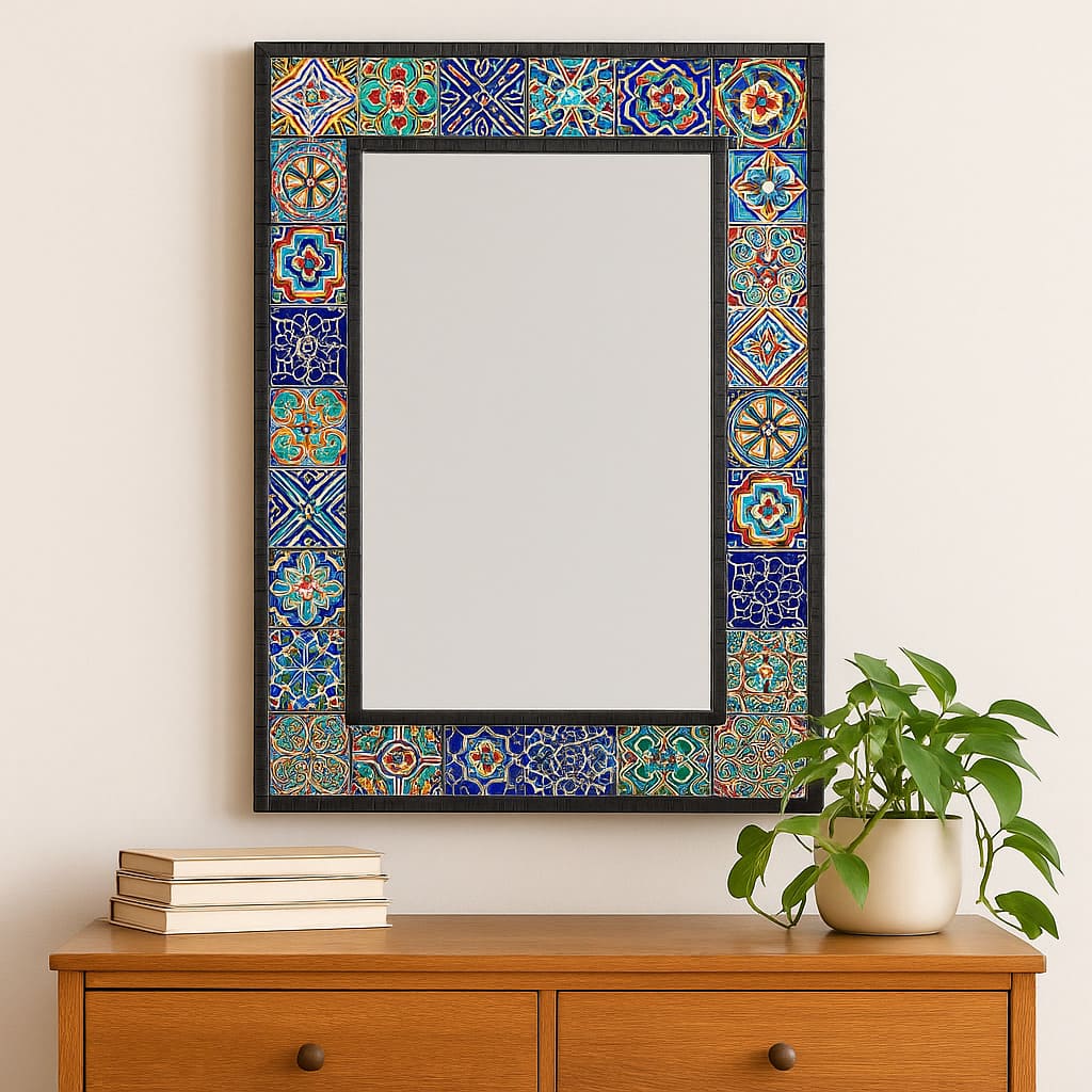 espejo marroquí de azulejos