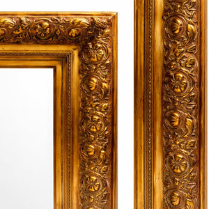 espejo madera dorada 80 detalle