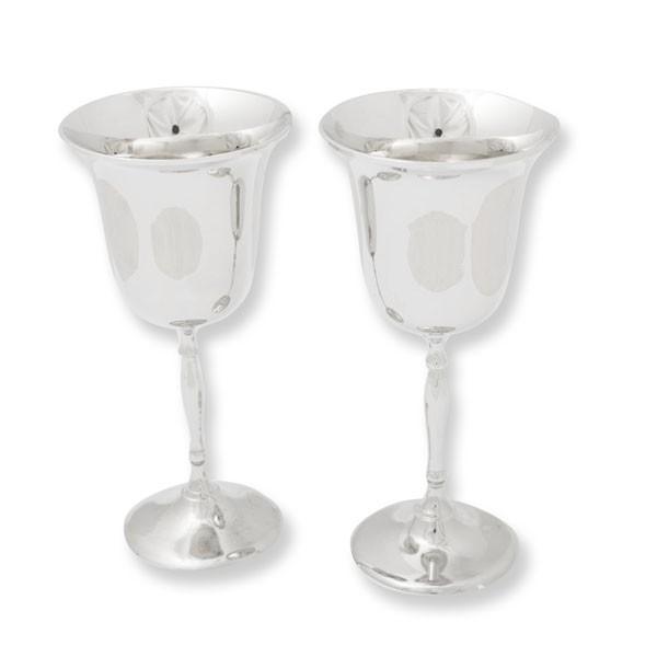 Estuche Árabe Premium de 2 Copas de Níquel Bañadas en Plata