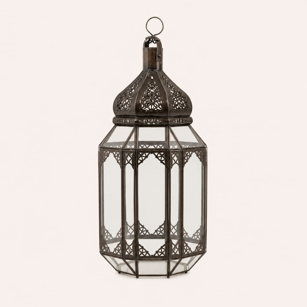 farol marroquí cristal octogonal 64