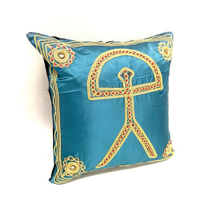 funda de cojín IndaloFunda de Cojín diseño indalo azul claro