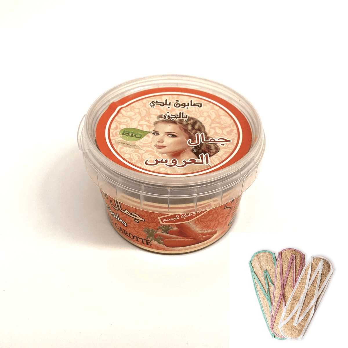 Beldi BIO Sabonete Árabe de Cenoura + Esponja PRESENTE