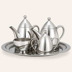 juego café y té completo inoxidable