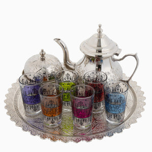 Juego de té árabe especial con bandeja turca