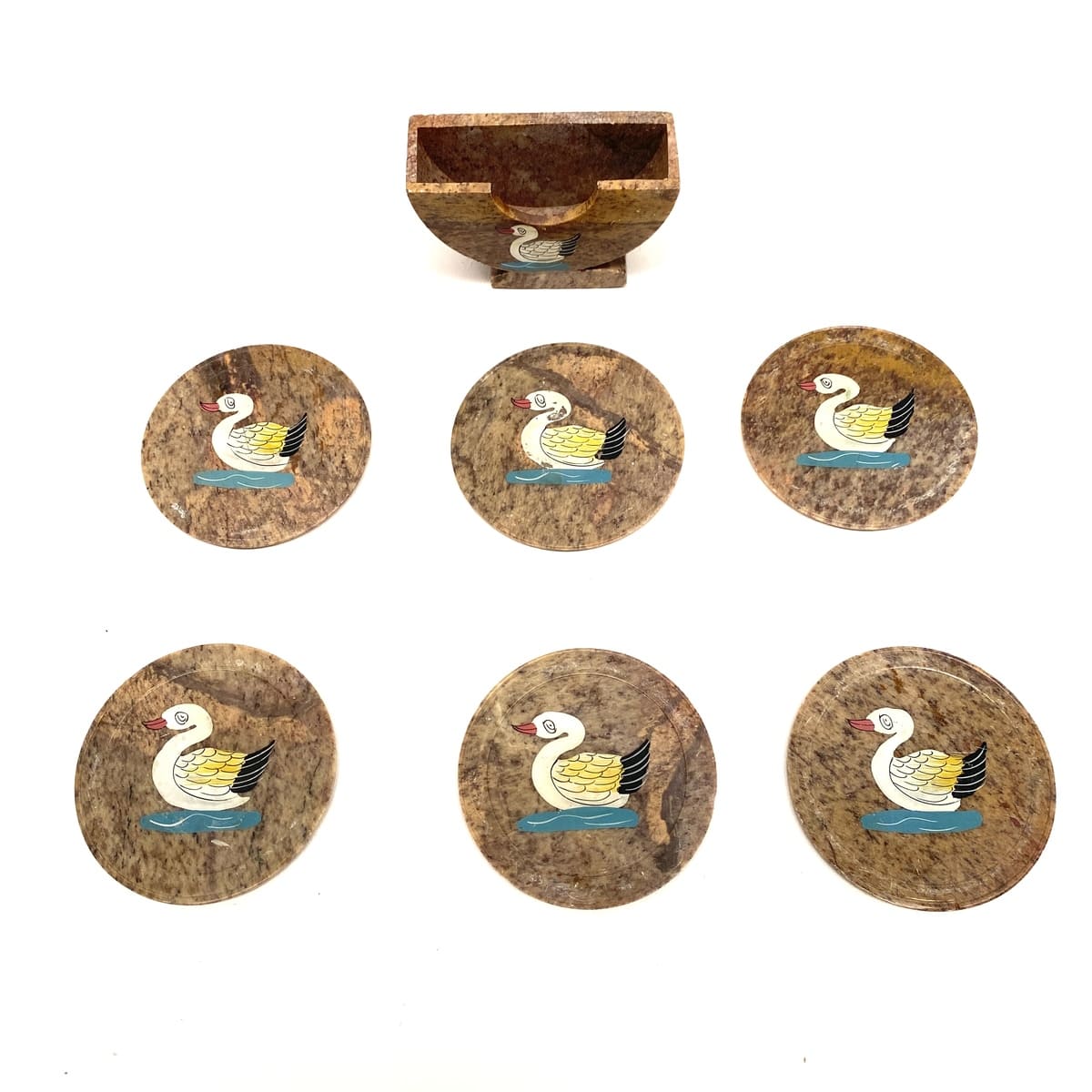 Conjunto de 6 bases para copos Onix Duck