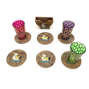 Conjunto de 6 bases para copos Onix Duck