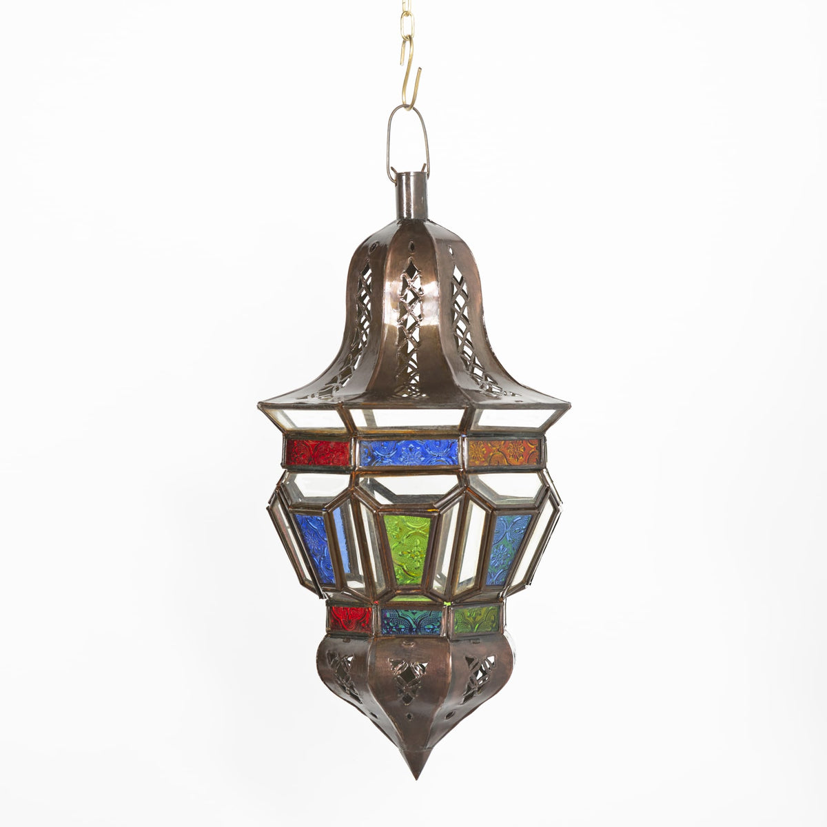 lámpara árabe de cristal multicolor F8B