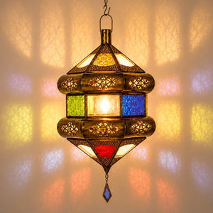 Lámpara árabe techo cristal F6 on