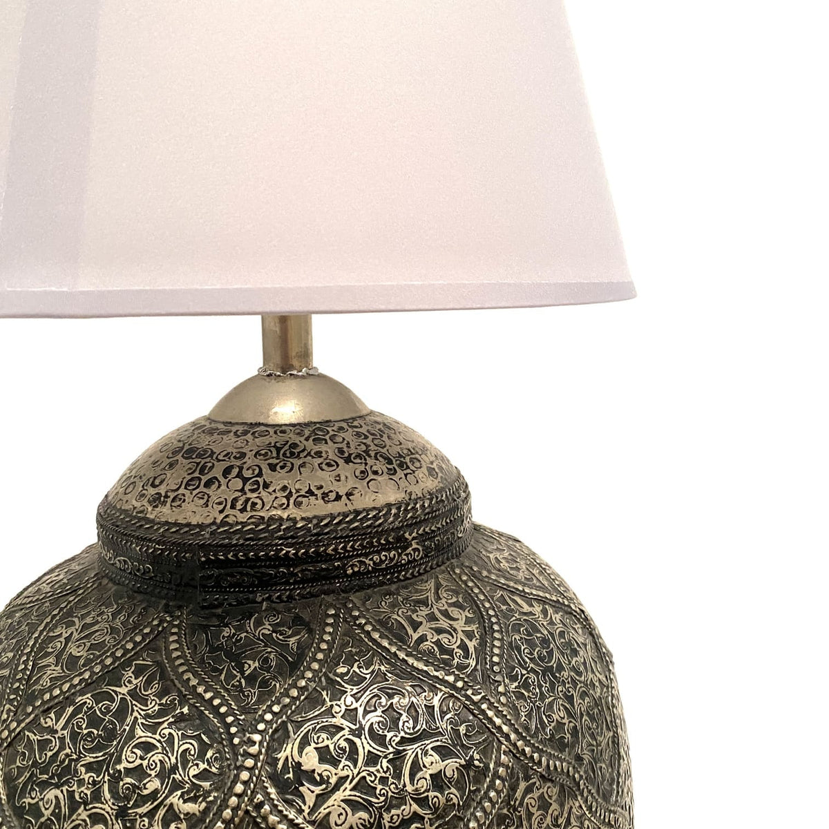 Lámpara Marroquí Botella de Alpaca  detalle