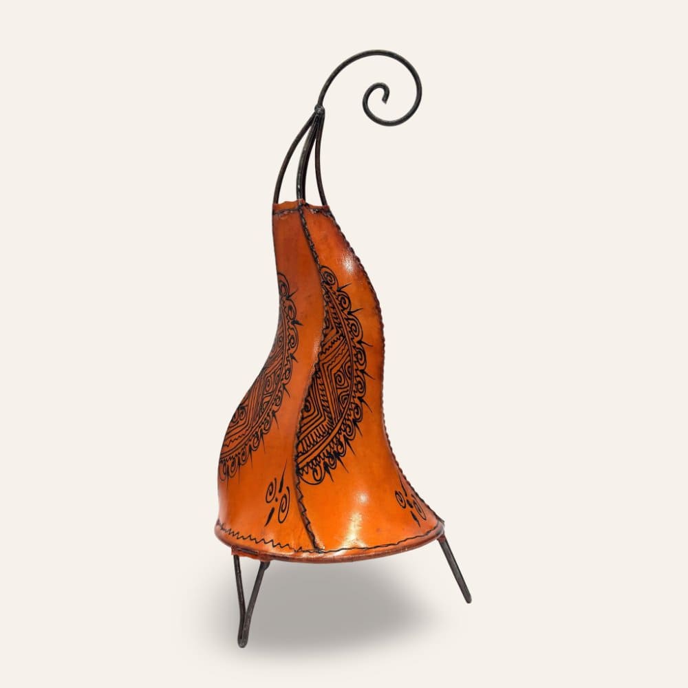 lámpara marroquí gallo naranja 50cms